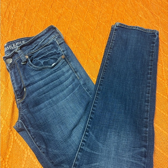 American Eagle Outfitters Blue Flare Wide Leg Jeans - Picture 2 of 8